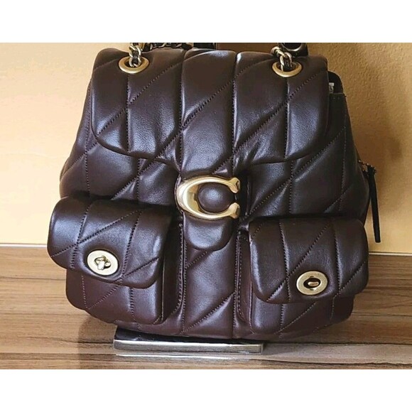 Coach Tabby quilted Backpack MAPLE